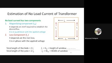 No load current in Transformer  By Dr Basavaraj Madiggond