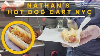 Nathan's Hot Dog Stand!  Diamond District NYC   | NYC Hot Dog Stands