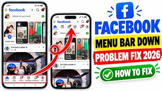 Facebook Menu Bar Down Problem Fix 2026 | Menu Bar Moved Down or Not Showing Properly