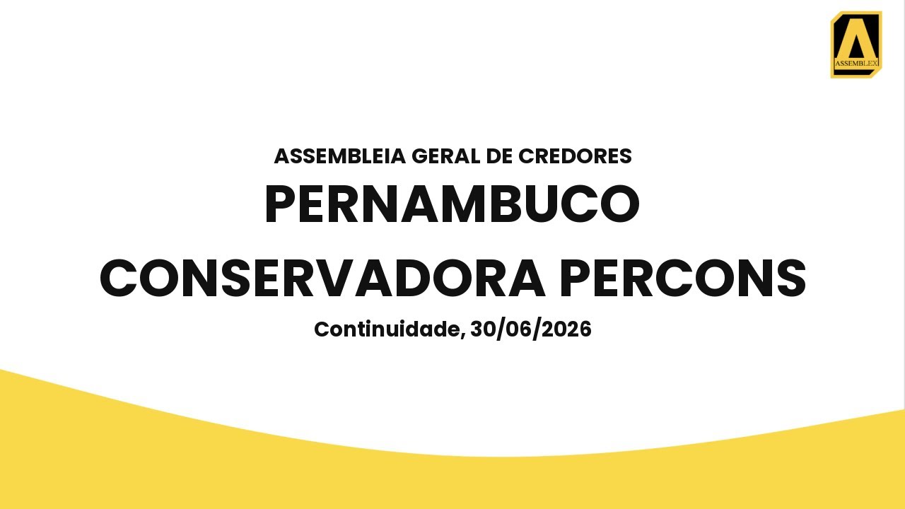 ASSEMBLEX LTDA. || AGC PERNAMBUCO CONSERVADORA PERCONS