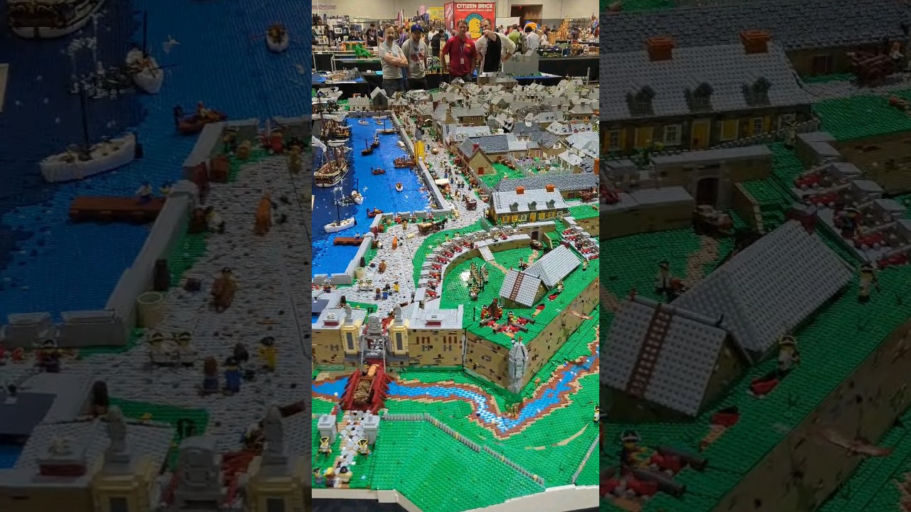 Huge LEGO Fortress of Louisbourg by Jean Bédard & team