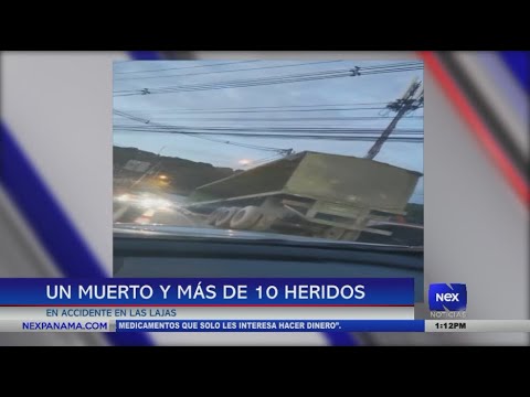 Un fallecido y más de 10 heridos deja accidente en Las Lajas - YouTube
