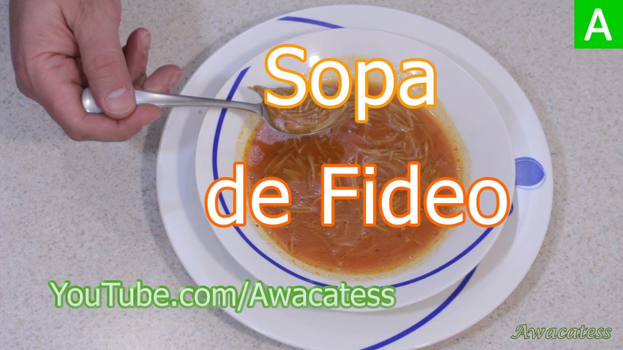 Sopa de Fideo con puré de tomate. Recetas de Comidas Mexicanas Faciles y  Economicas. Cocina Casera - YouTube