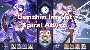 [NEW!] Raiden National & Aggravate Keqing  in Spiral Abyss 5.0 Floor 12 Full Stars