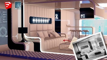 Futuristic Interior Design | Sketchup Speed Model Lumion 9 Render