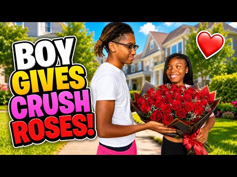 CRUSH Buy Popular Girl Roses, BOY Gets Jealous