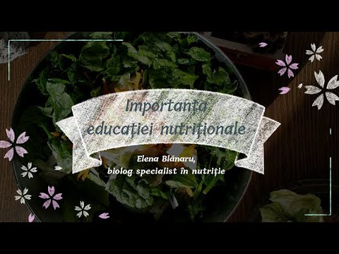 Elena Blănaru: Importanța educației nutriționale ☘☘☘