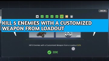 KILL 5 ENEMIES WITH CUSTOMIZED WEAPON FROM LOADOUT SURVIVAL KIT CALL OF DUTY MOBILE COD MOBILE CODM