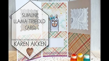 Slimline Llama Trifold Card