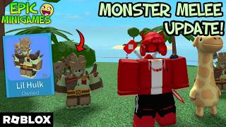 I Obtained The Lil Hulk Pet in Roblox Epic Minigames' Monster Melee Update!