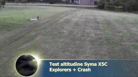Syma X5C Explorers - High Altitude + Crash