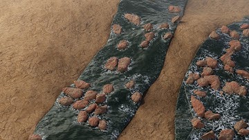 Making a river using blender geometry nodes