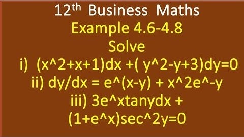 12th Business Maths Example 4.6-4.8 @MaasarakarpomCAMaths