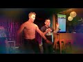 Blonde Hunk joins in on Karaoke.