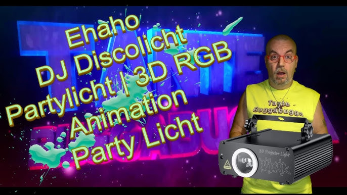 Ehaho Lumières de fête laser DJ, animation 3D RGB Lazer éclairage de scène,  DMX512 Musique Activée par le son, Projecteur Disco Discothèque, Contrôle à  distance, Effet de Faisceau pour bar, : 