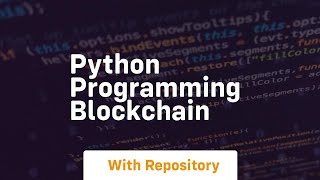 python programming blockchain