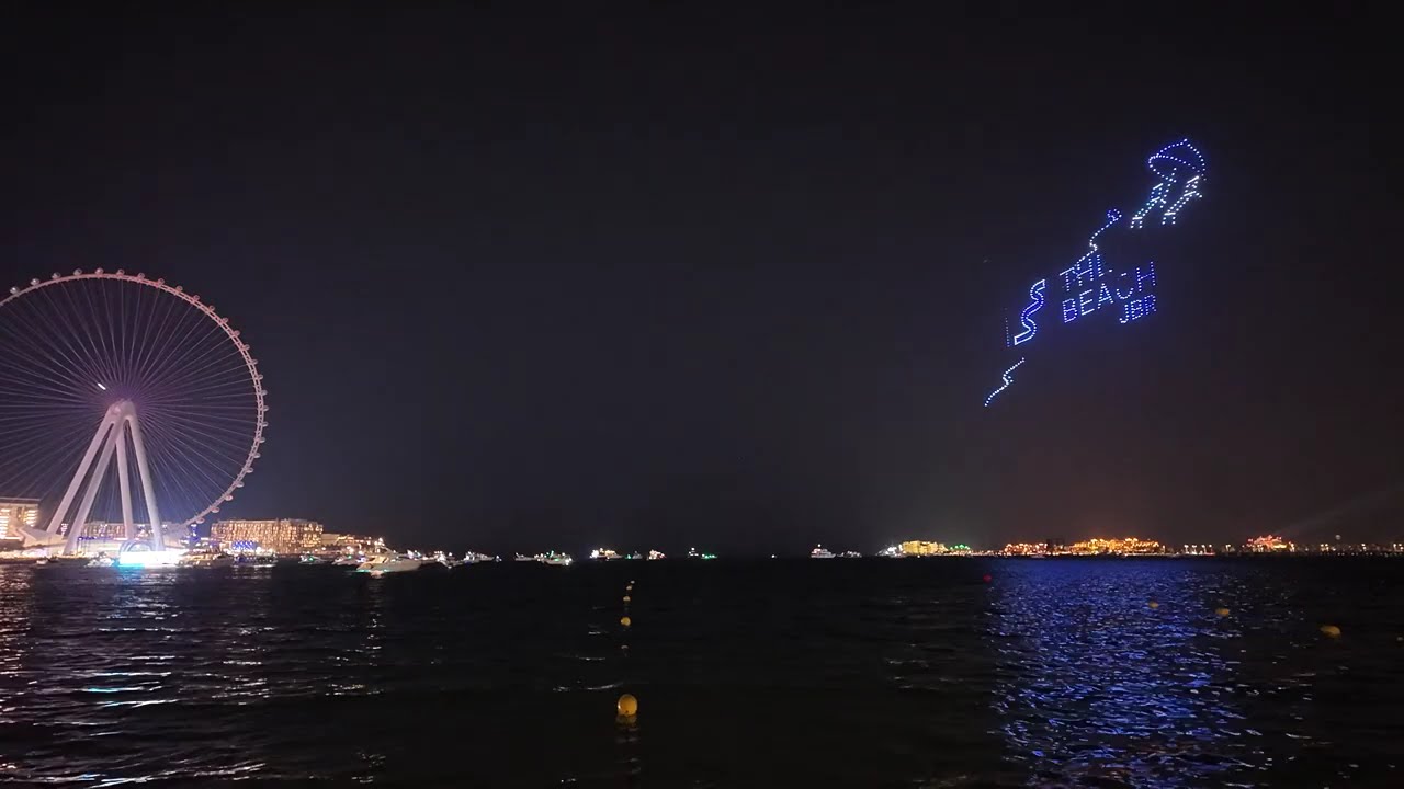 Drone Show at. Jumeirah Beach Residence on 11-Jan-2026 - Last day DSF 