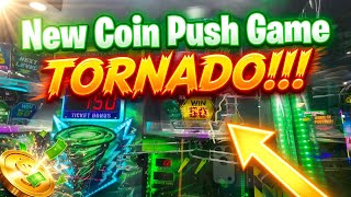 OUR NEW FAVORITE COIN PUSH GAME!!! TORNADO!!!