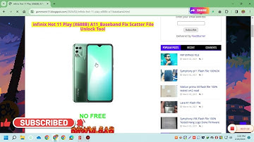 infinix Hot 11 Play X688B A11 Read Full Scatter Firmware by Unlock Tool #flashfile #unlocktool