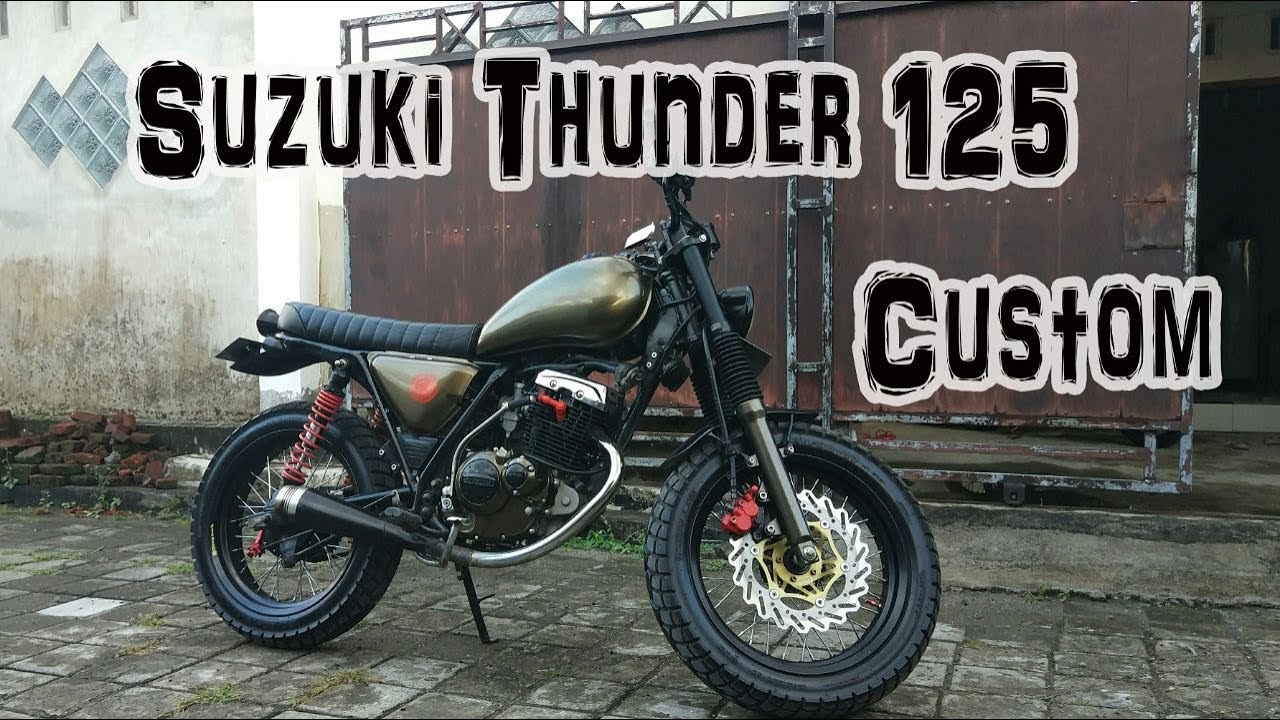 Suzuki Thunder 125 Modif Scrambler Amatmotor co