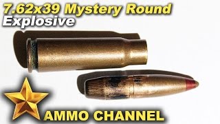 7.62x39 mystery round test firing - red tip - explosive