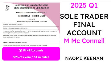 2025 MIKE MC CONNELL SOLE TRADER FINAL ACCOUNT