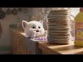 Мультик про маму кошку белую и котенка. Мультфильм для детей смотреть. История про кошку маму