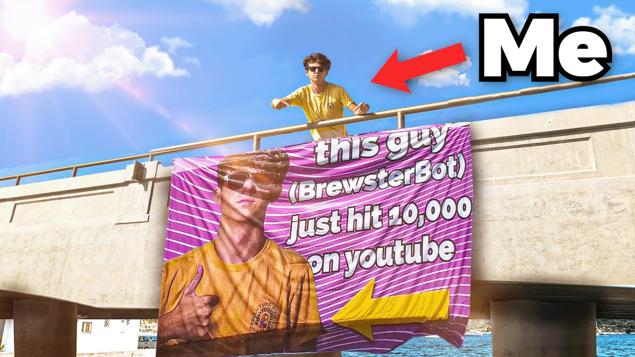 I Celebrated 10,000 Subscribers with a CUSTOM BILLBOARD!