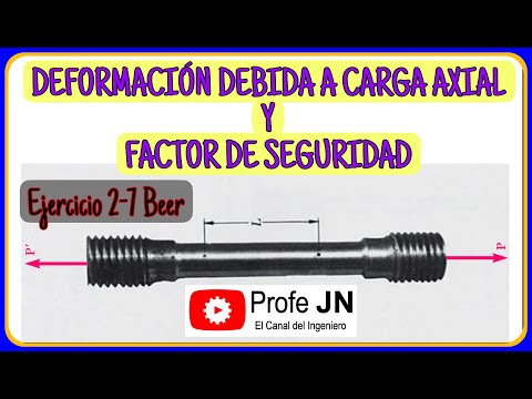 DEFORMACION DEBIDA A CARGA AXIAL -Ejercicio 2.7 MECANICA DE MATERIALES DE BEER