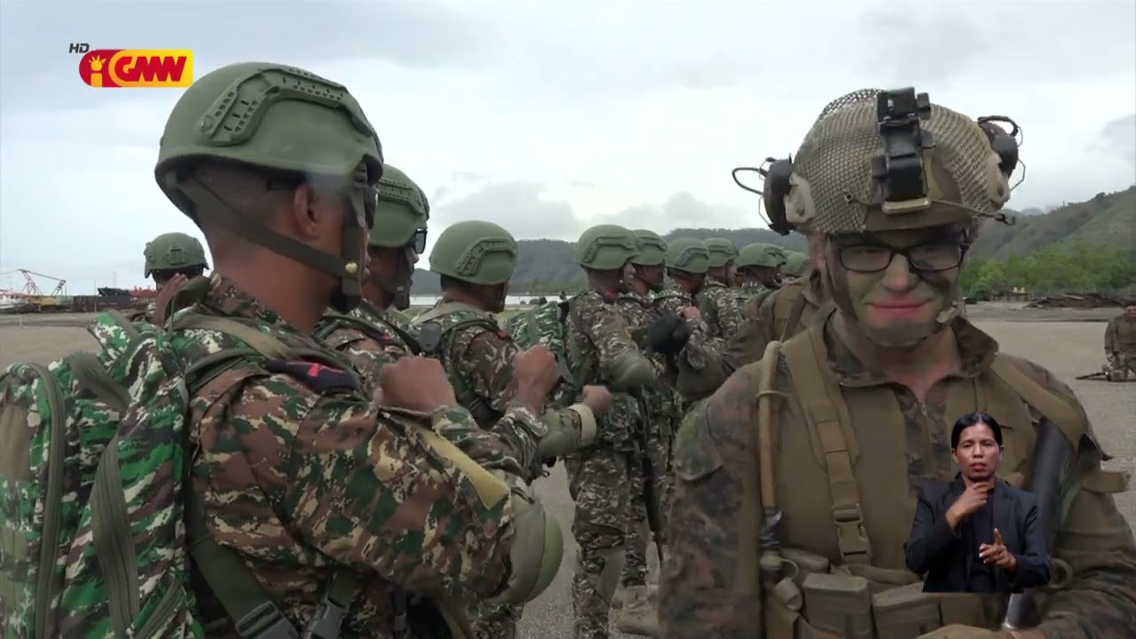 Forsa Navál EUA no TL halo exercisiu Militar karat