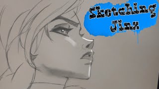 Sketching Jinx from Arcane