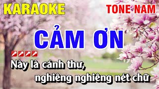 Karaoke Cảm Ơn Tone Nam Nhạc Sống Dễ Hát | Hoàng Luân