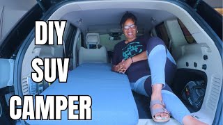 DIY No Build SUV Camper Tour || Jeep Grand Cherokee || Solo Travel