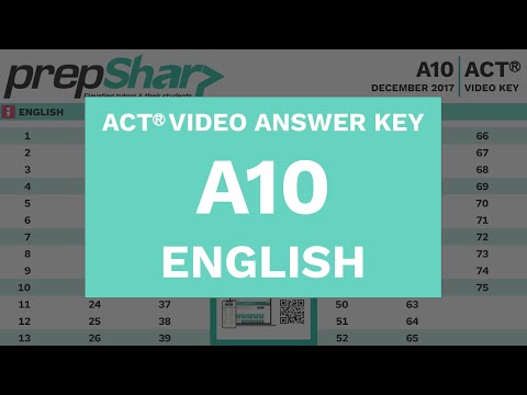 A10 - ACT English - PrepSharp Video Answer Key