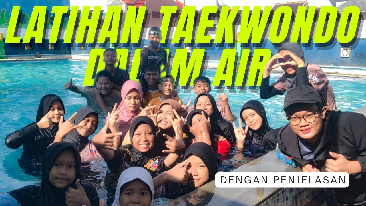 SERU, BERKERINGAT DALAM AIR ⁉️ Latihan Taekwondo di Air Kolam Renang || Taekwondo Magenta Mahameru