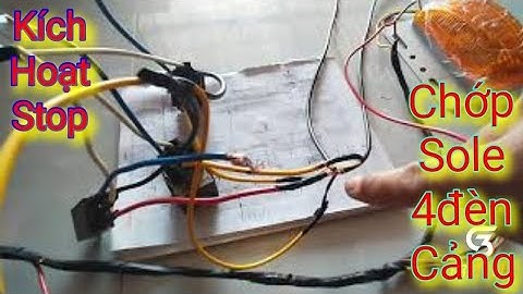 Kiến thức điện#.Cách đấu dây khi ta kích hoạt stop nháy sole 4 đèn cảng stop.