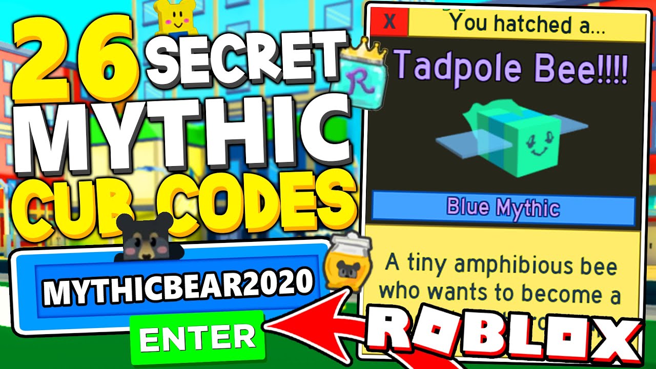 ALL 26 SECRET MYTHIC CUB BEE CODES IN BEE SWARM SIMULATOR SUPER OP Roblox Ti n ch