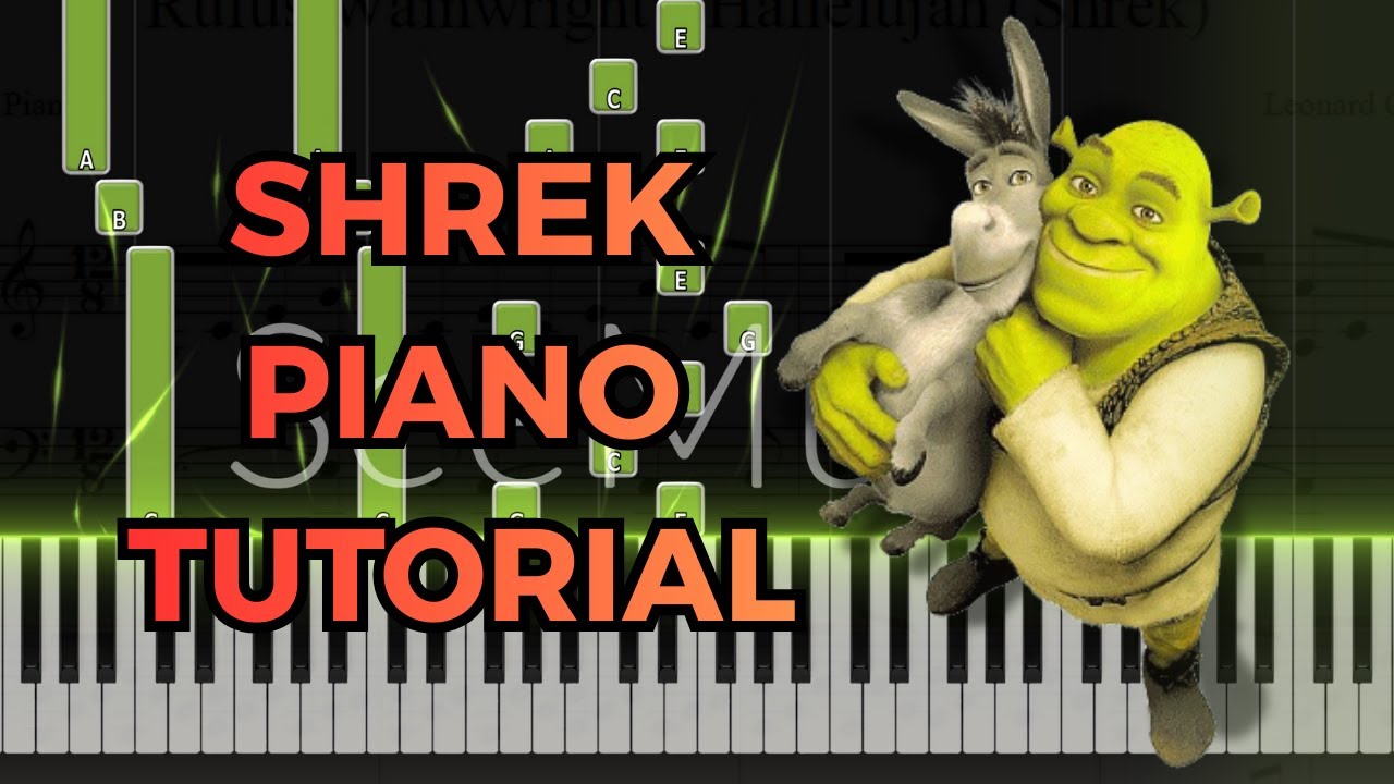 Rufus Wainwright - Hallelujah (Shrek) PIANO TUTORIAL KARAOKE COVER