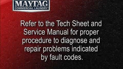 Service Diagnostics on Maytag Mat20 - CS MN