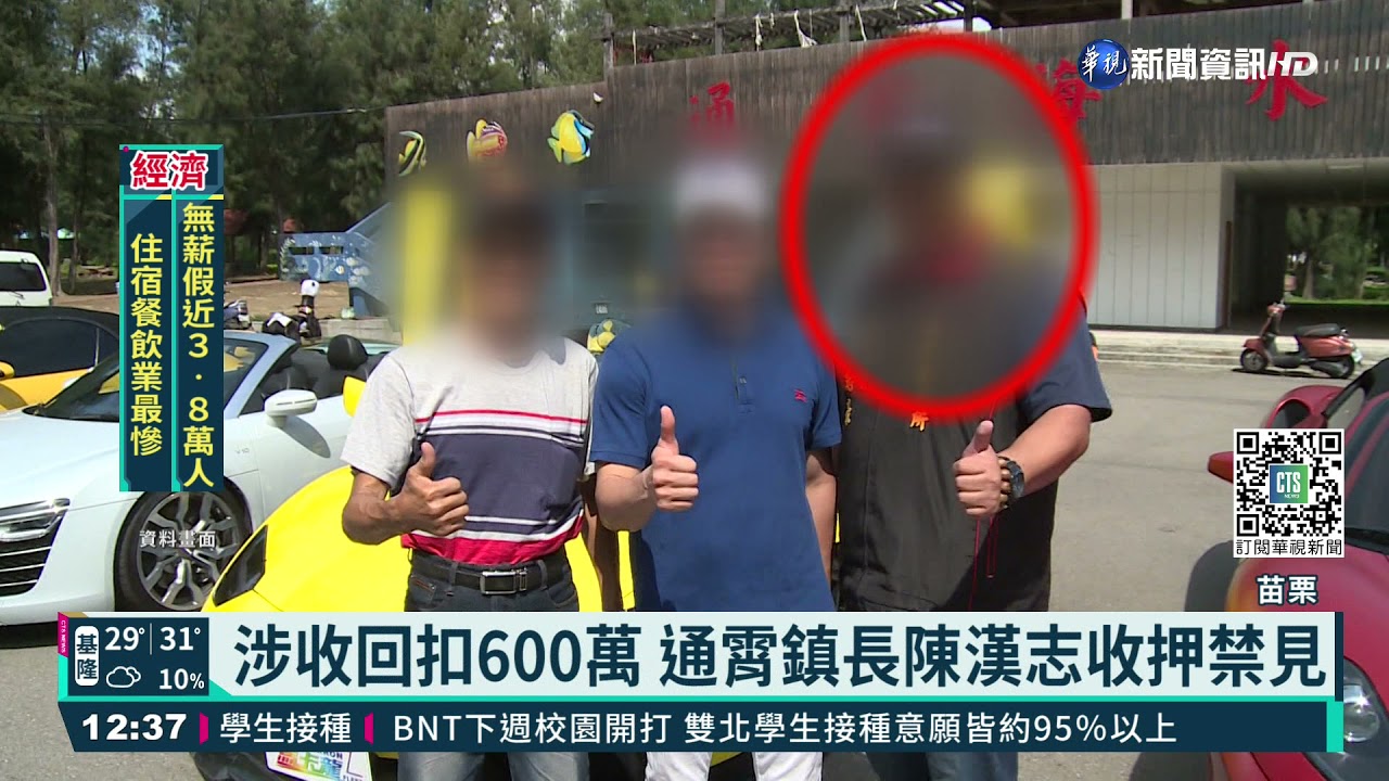 涉收回扣600萬通霄鎮長陳漢志收押禁見 華視新聞20210916 Youtube