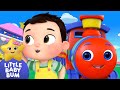 🚂 Wheels On The Train KARAOKE! 🚂| LITTLE BABY BUM | Sing Along With Me! | Moonbug Kids Songs