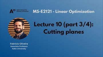 MS-E2121 - Linear Optimization - Lecture 10.3