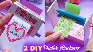 Easy Homemade Printer Machine | Mini Printer with paper/ DIY school project /paper crafts for school