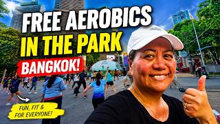 We Joined a Massive Free Aerobics Class in Bangkok!