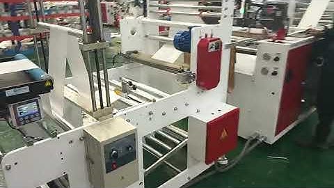 HSYW-700V one line V-fold units bag on roll making machine with core and corelss