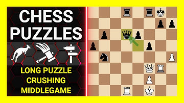 Chess Puzzles to Practice. Themes: Long puzzle, Crushing, Middlegame. Learn Chess