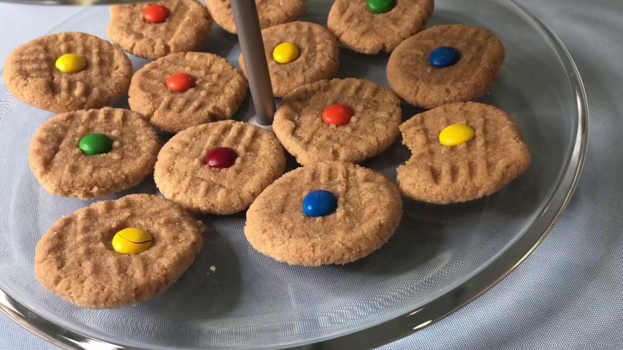 Three Ingredient Peanut Butter Cookies!! - YouTube