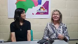 Laura Rivas y doctores Andrada y Scaltritti. Jornada de charlas de salud.