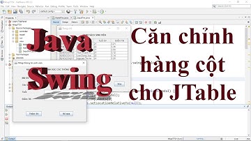Java Swing: Thêm và căn chỉnh hàng cột cho bảng