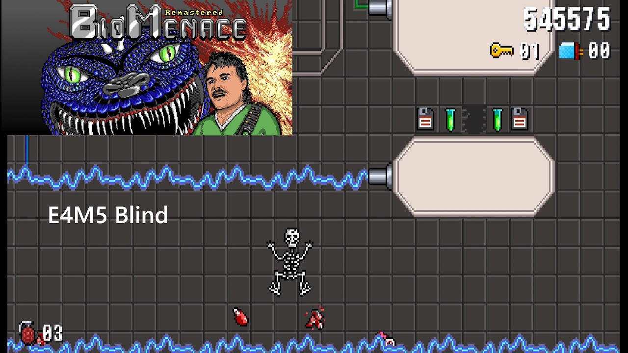 Bio Menace Remastered E4M5 Hard с комментариями